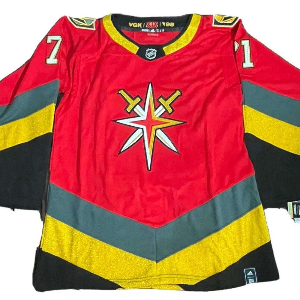 Adidas Red Hockey Jersey with Star Emblem